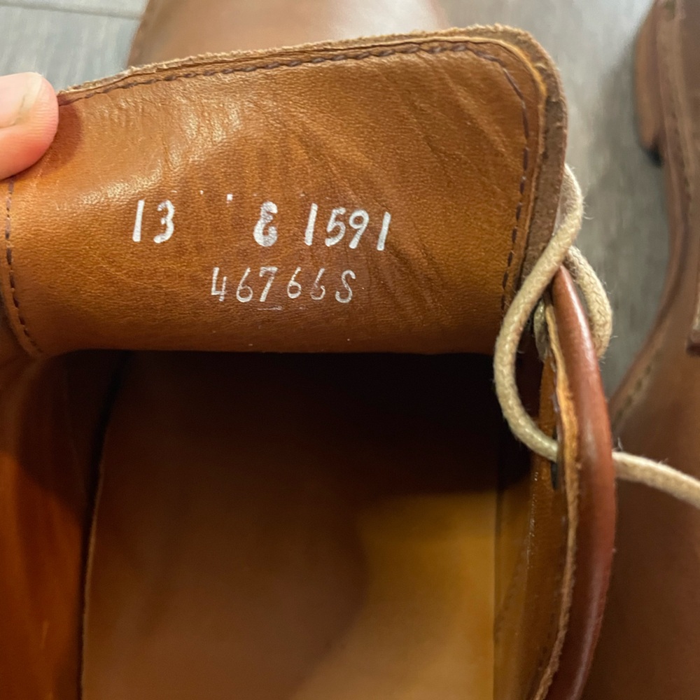 Allen Edmonds Brown Leather Derby Shoes - Picture 4 of 7